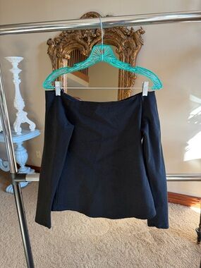 Fifteen Twenty Black Off-Shoulder Long Sleeve Top